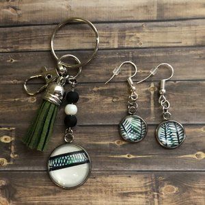 Costa Rica Escape Key Chain Purse Clip Earrings Tassel Color Street Retired